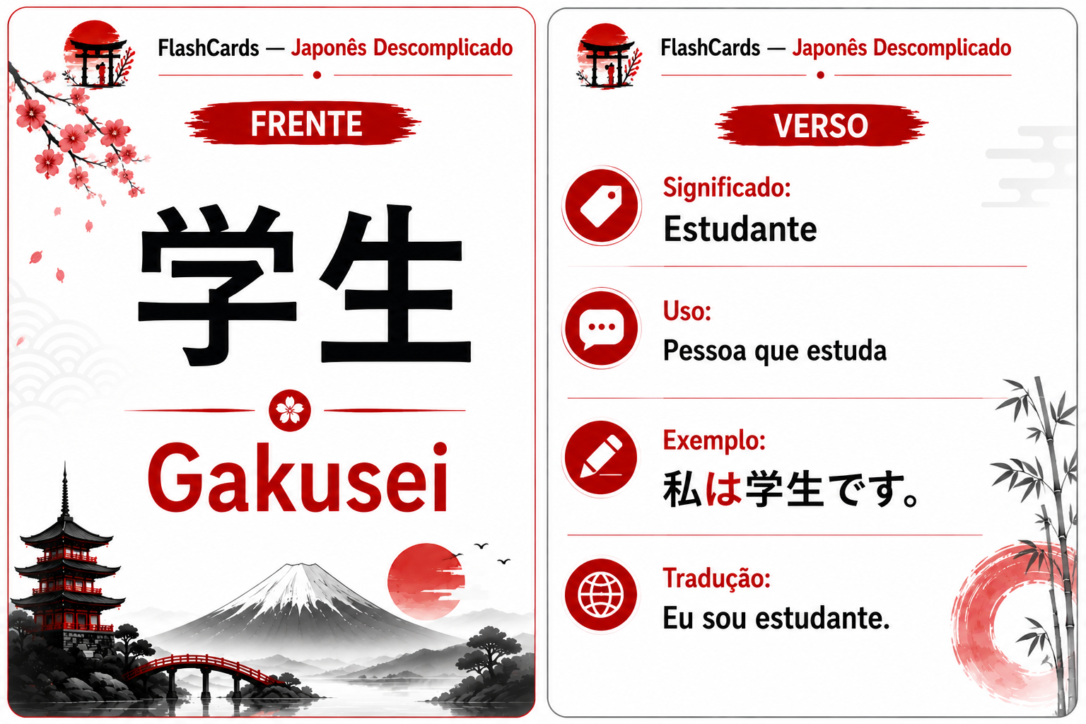 Flashcard — Gakkou (Escola)