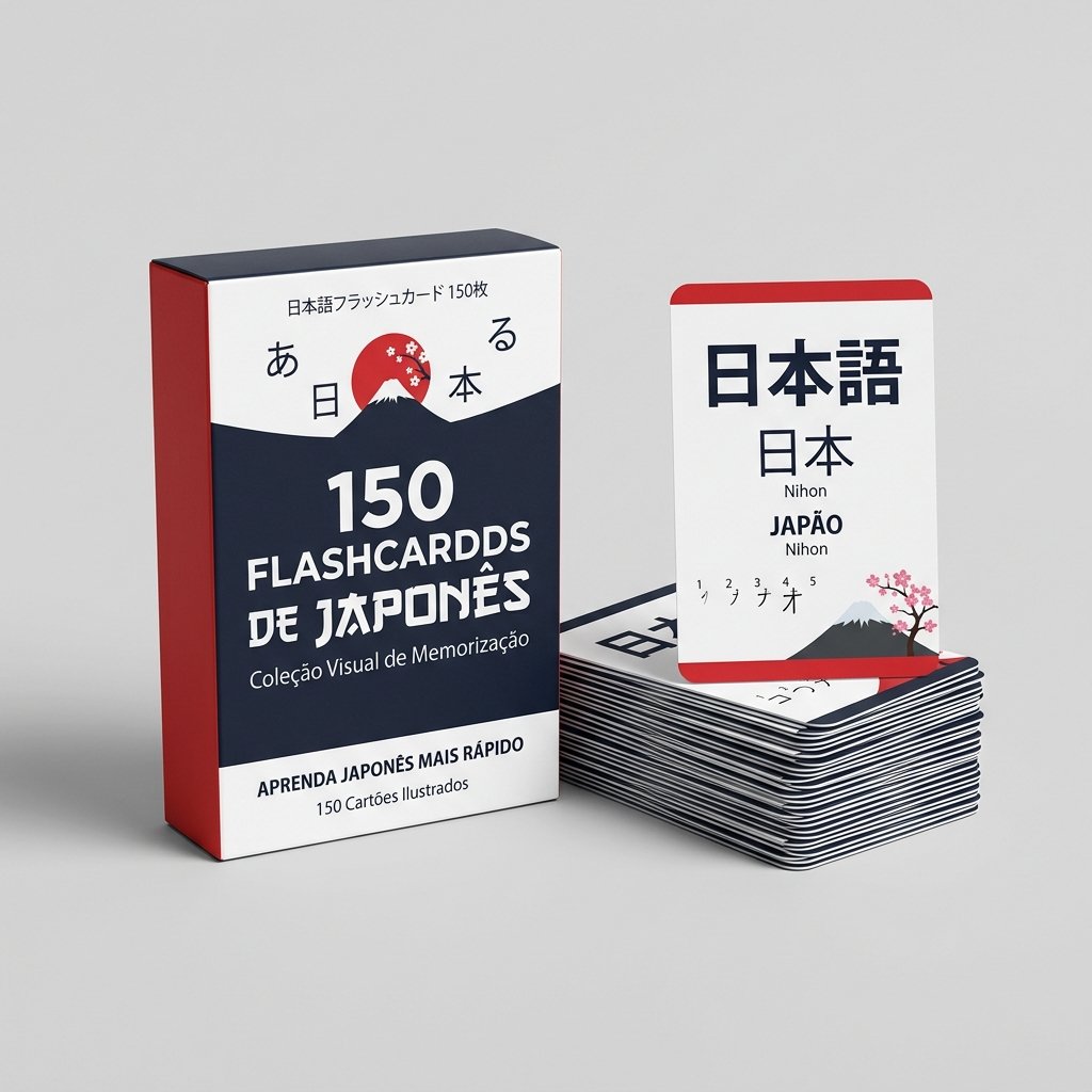 150 Flashcards de Japonês Coleção Visual